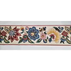 Williston Gardens Pre-pasted Decorative Wall Border - Floral Rose Color - 5 yds
